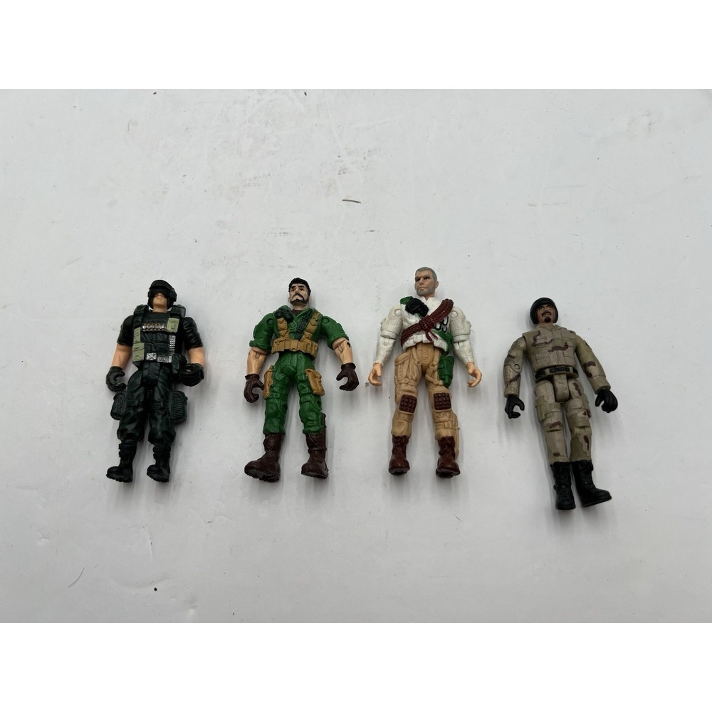 Lot of 4 Military Action Figures Lanard The Corps Chap Mei Soldier Force 4"